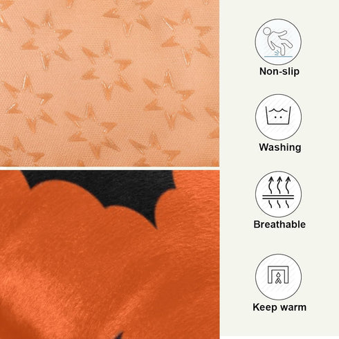 Happy Halloween Dog Bed Mat for Small Dog Puppy Cat Kitten, Halloween Bats Pattern Ultra Soft Pet Bed Mattress for Crate with Anti-Slip Washable, ...