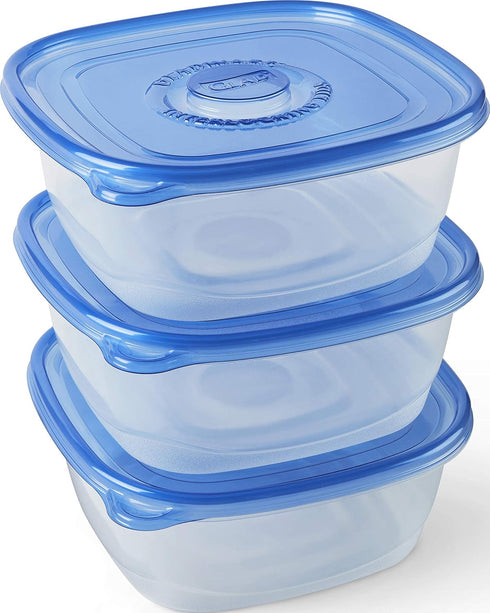 GladWare Family Size Food Storage Containers, XL | Large Square Food Storage, Containers Hold up to 104 Ounces of Food, Large Set 3 Count Food Con...