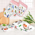 Vansolinne Birds Kitchen Dish Towels Pot Holder Oven Mitt with Loop Kit Spring Gifts for Bird Lovers Teacher Women Mom Birdies on Wire Cardinal Hu...