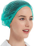ProtectX 100-Pack Green Disposable Hair Nets, Elastic Head Cover, Bouffant Caps, Sanitation Head Cover for Food Service, Spa Men & Women - 21 inch...