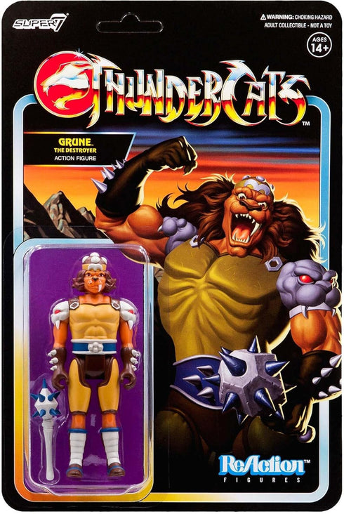 Super7 Thundercats Grune The Destroyer - 3.75" Thundercats Action Figure with Accessory Classic TV Show Collectibles and Retro Toys...