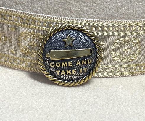 Toxic Jungle 2 Pieces 1-3/8 Inch (35mm) Concho, Come and Take It Texas Flag Decorative Concho, Screw Back Conchos for Leather Belt, Jacket, Hat, S...