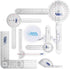 ASA TECHMED Goniometer Complete Set 6 Pieces + Body Measuring Tape - Physical Therapy, Occupational Therapy, Fitness, Medical Protractor Angle Rul...