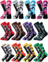Newcotte 12 Pairs Digital Camo Baseball Socks Athletics Football Soccer Funny Crew Socks Sports Camo Socks Baseball Lover Gifts for Youth Women an...