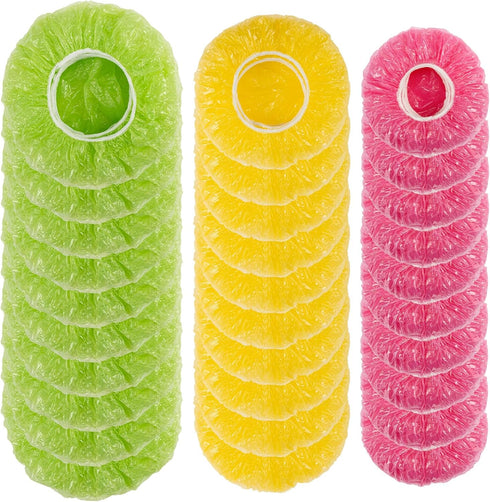 80Pcs Bowl Covers Reusable - Plastic Bowl Covers Elastic Reusable Fresh Keeping Bags Food Plastic Wrap Elastic Bowl Covers Reusable Plastic Food C...