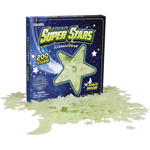 Glow in The Dark Stars - Includes Installation Material and Constellation Guide, 200 Glowstars and Bonus Moon, Only Glow Stars Stickers Powered by...