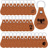 Taiyin 30 Pcs Leather Key Fob Kit for DIY Craft PU Blanks with Rivets and Key Ring for Laser Engraving Keychain(Khaki)...