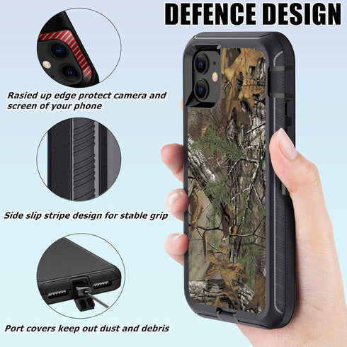 Compatible for iPhone 12 Case iPhone 12 Pro Case with Screen Protector,3-Layer Full Body Shockproof Rugged Heavy Duty Camo Protective Case for Men...
