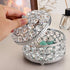Hipiwe Crystal Mirrored Jewelry Box - Jewelry Trinket Organizer Treasure Box Home Decor Ring Earrings Necklace Storage Holder Chest Keepsake Box,B...