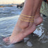Gold Ankle Bracelets for Women, 14K Gold Anklets for Women Waterproof Snake Figaro Cuban Link Chain Anklets Set Chunky Thin Layered Dainty Anklet ...