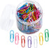 200 Paper Clips 28mm Colorful Paper Clips,Small Paper Clips Reusable Paper Clips for School, Office, Folders, Bookmarks, DIY Albums, Etc...