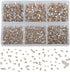 Bymitel 7200 Pieces 6 Mixed Sizes Glue Fix on Glass Rhinestones Round Crystal Gems Flatback for DIY Jewelry Making with one Picking Pen(6-Sizes 72...
