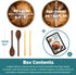 Jungle Culture 2 Polished Coconut Bowl and Wooden Spoons Set with Bamboo Straws • Natural Coconut Smoothie Bowls • Healthy Choice Coco Shell Acai ...