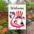 Flamingo Welcome Patriotic Flag Vertical Double Sided Garden Flag, Indoor and Outdoor Decoration Flag, 12.5x18 Inches Prime Burlap House Flag, Bra...