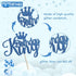 Blue Glitter King Birthday Cake Topper/Baby Shower/Boy Prince 1st 2nd 3rd 10th 13th 18th 21st 30th 40th 50th Birthday Cake Topper/Gender Reveal Pa...