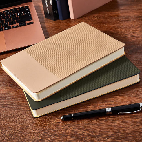 Lined Journal Notebook For Women Men,216 Pages A5 Leather Cover Aesthetic Journal Business Office College Diary Writing,100 GSM Thick Paper, 5.79"...