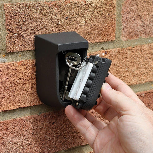 Exterior Outdoor Waterproof Hide Wall Mounted Key Safe Box - House use Key Storage Lock Box,Key Lock Box(Black)......