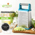 Spring Chef Handheld Stainless Steel XL Parmesan Cheese Grater with Handle - 4 Sided Metal Box Grater for Kitchen - Dishwasher Safe Potato Shredde...