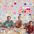 TaoBary 85 Pcs Valentine's Day Bulletin Board Set 3D Heart Honeycomb Owl Love Truck Bulletin Board Cutouts Valentine's Day Classroom Decorations f...