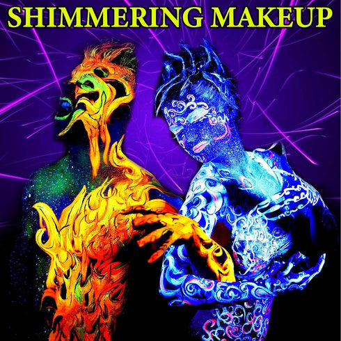 Glow in The Dark Party Supplies Face Body Paint Sticks 6 Pcs,Neon Face Body Paint Crayons Kit,Black Light Glow Halloween Makeup Kit for Masquerade...