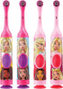 GUM Barbie Kids Battery Power Electric Toothbrush with Suction Cup Base for Home or Travel Oral Health and Dental Plaque Removal, Ages 3+, 1ct(4Pk...