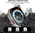 (2 in 1) Waterproof Case Compatible for Apple Watch Ultra/Apple Watch Ultra 2 Screen Protector 49mm Accessories, iWatch Tempered Glass Protective ...