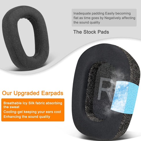 SOULWIT Cooling-Gel Ear Pads Cushions Replacement for Logitech Zone Vibe 100/125, G435 Lightspeed Wireless Headset, Ear Pads Cushions with Comfort...