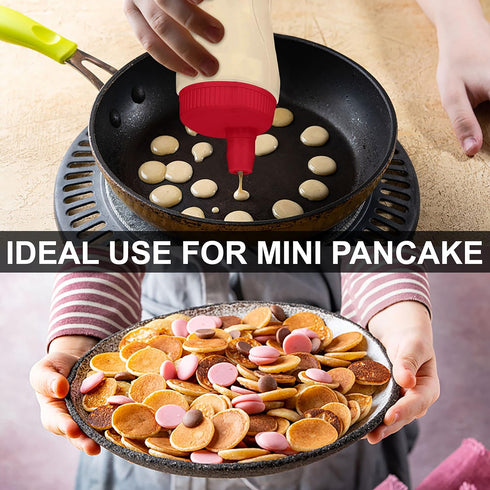 Bahoki Essentials Pancake Pen - Easy-Squeeze Batter Dispenser with Drip-Free Silicone Nozzle...