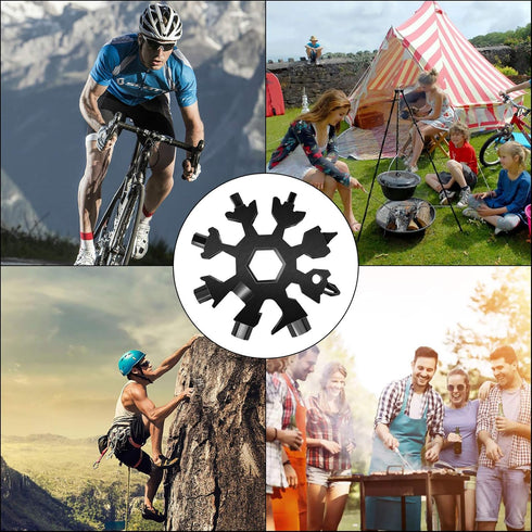 Stocking Stuffers for Men Dad Gifts, Multi Tool 2 Pack 18 in 1 Snowflake Hand Tools Christmas Xmas Gifts for Men and Women Outdoors Camping Portab...