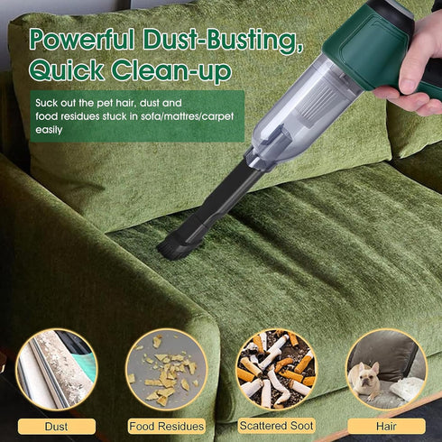 Portable Vacuum Cleaner Cordless Aspirateur Voiture, Handheld Mini Vacuum 10000Pa Powerful Suction, Rechargeable Hand Held Car Dust Buster Wireles...