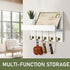 Rebee Vision Key Holder for Wall - Decorative Mail Organizer Wall Mount with 5 Key Hooks for Modern Farmhouse Apartment Essentials - Home Decor fo...