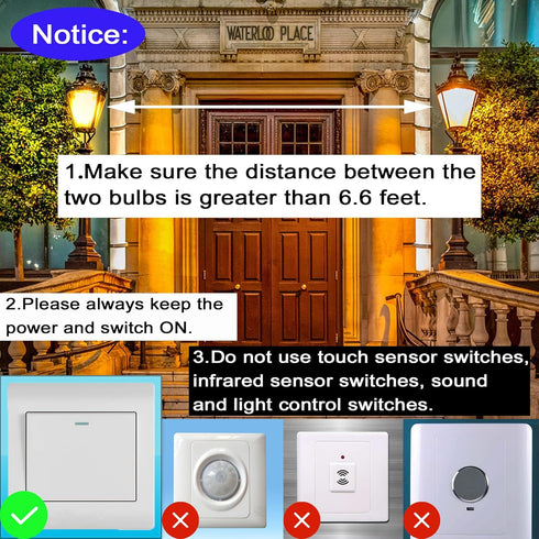Motion Sensor Light Bulbs - Outdoor 15W (100W Equivalent) 3000K 1500LM E26 A21 Dusk to Dawn Sensing and Radar LED Motion Activated Light Bulbs 2 P...