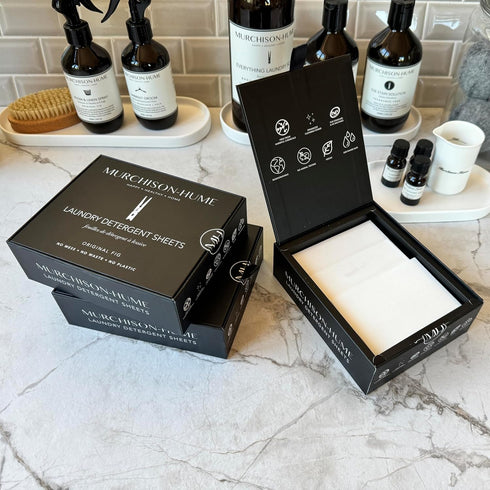Murchison-Hume Zero-Waste Luxury Laundry Sheets - Box of 40 Double Sheets - Up to 80 Loads (Original Fig)...