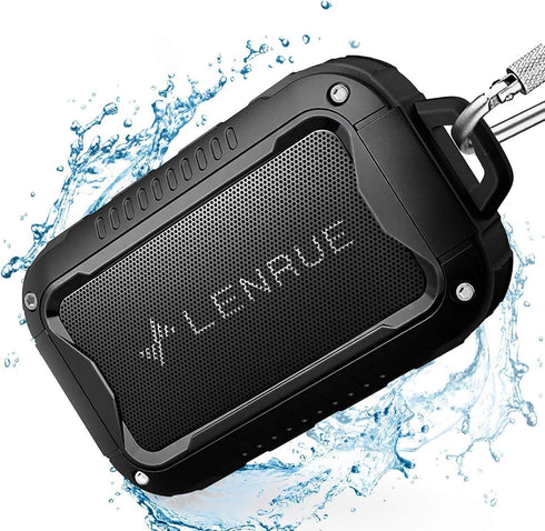LENRUE F7 Bluetooth Speaker, Portable Wireless Speaker, IPX5 Waterproof Speaker with HiFi Stereo Sound,15H Playtime,Silicon Frame and Quality Saft...
