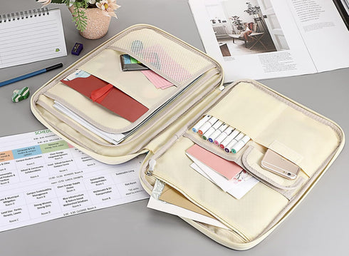 BTSKY New Multi-functional A4 Document Bags Portfolio Organizer-Travel Pouch Zippered Case for Ipads, Notebooks,Documents......