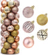 45Pcs 6cm/2.36inch Christmas Balls Glitter Ornaments Set, Shatterproof Plastic Xmas Tree Hanging Ornament, Christmas Decorations Balls for Holiday...