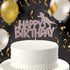 happy birthday cake topper rose gold glitter dinosaur cake topper boy and girl dinosaur theme birthday party cake decoration...