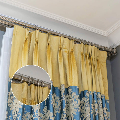 Hotop 30 Pcs Metal Drapery Curtain Rings 0.98/1.26/1.65 inch Interior Diameter and 30 Pcs Hanging Curtain Drapery Pin Hooks for Window Door Shower...