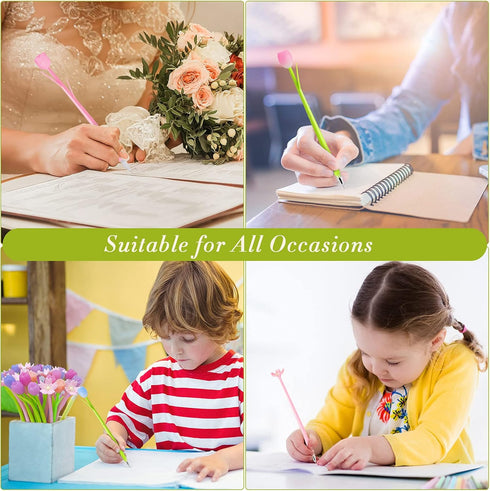 18 Pieces Color Changing Flower Pens Ballpoint Pens Colorful Gel Ink Rollerball Pens for School Home Office Kids Girls Presents (Cherry Blossom Tu...