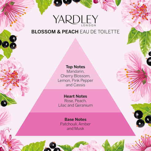 Yardley London Cherry Blossom and Peach Eau de Toilette 125ml...