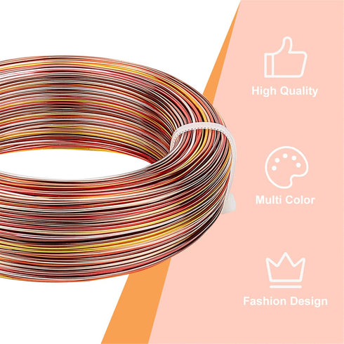 BENECREAT Multicolor Jewelry Craft Wire Gradient Color Aluminum Wire (18 Gauge, 306 Feet) Bendable Metal Wire with Storage Box for Jewelry Beading...
