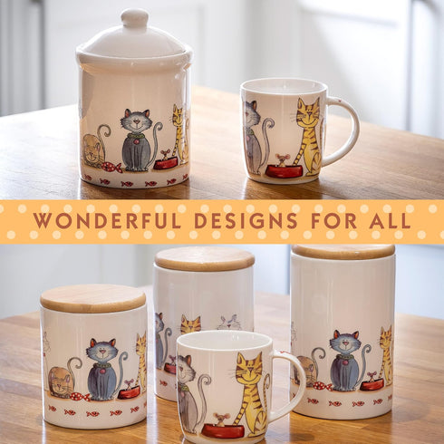 SPOTTED DOG GIFT COMPANY Apron for Women and Men, Kitchen Cooking Apron with Pocket, Cute Cats Themed Kitchenware, Cooking and Baking Gifts for Ca...
