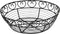 Winco WBKG-8R High Wire Fruit Basket, 8-Inch Round x 2.25-Inch, Black,Medium...