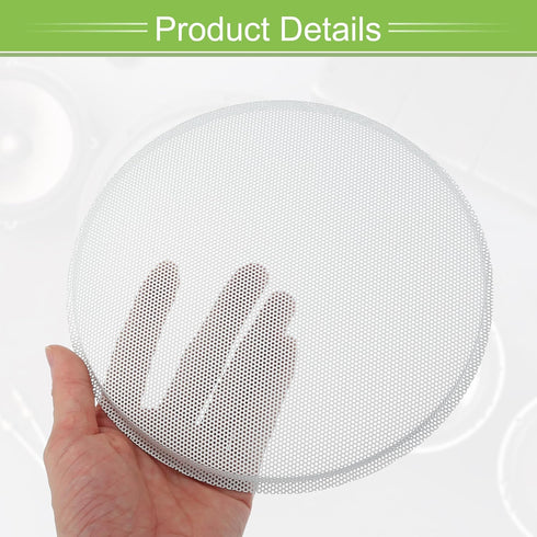 ACROPIX Universal 7 Inch Speaker Grills Mesh for Audio Subwoofer 183x193x11mm Grille without Frame White - Pack of 4...