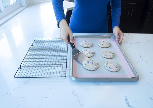 Non-Stick Baking Silicone Sheet, Standard, Pink...