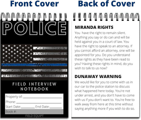 Law Enforcement Incident Report Notepads, Sheriff, Security & Police Gear, EDC Officer Notebook, Cop Gifts, Interview Equipment Accessories Book, ...