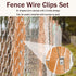 Wire Fence Clips-100 Pcs Fence Wire Clamps with 100Pcs Screws Stainless Steel Agricultural Fencing Mounting Clips Fit 12-16 Gauge Welded Wire to W...