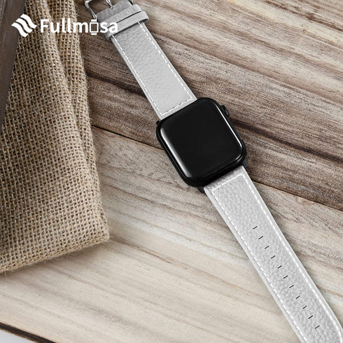 Fullmosa Compatible Apple Watch Band Leather 49mm 46mm 45mm 44mm 42mm 41mm 40mm 38mm for iWatch Ultra2/Ultra/SE/SE2/Series 10/9/8/7/6/5/4/3/2/1,42...