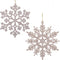 DearHouse 36Pcs Christmas Glitter Snowflake Ornaments Clearance, 4 Inch Plastic Snowflake Christmas Tree Ornaments for Winter Wonderland Christmas...