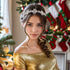 EVER FAITH Silver-Tone Austrian Crystal Wedding Snowflake Flower Hair Band Clear...